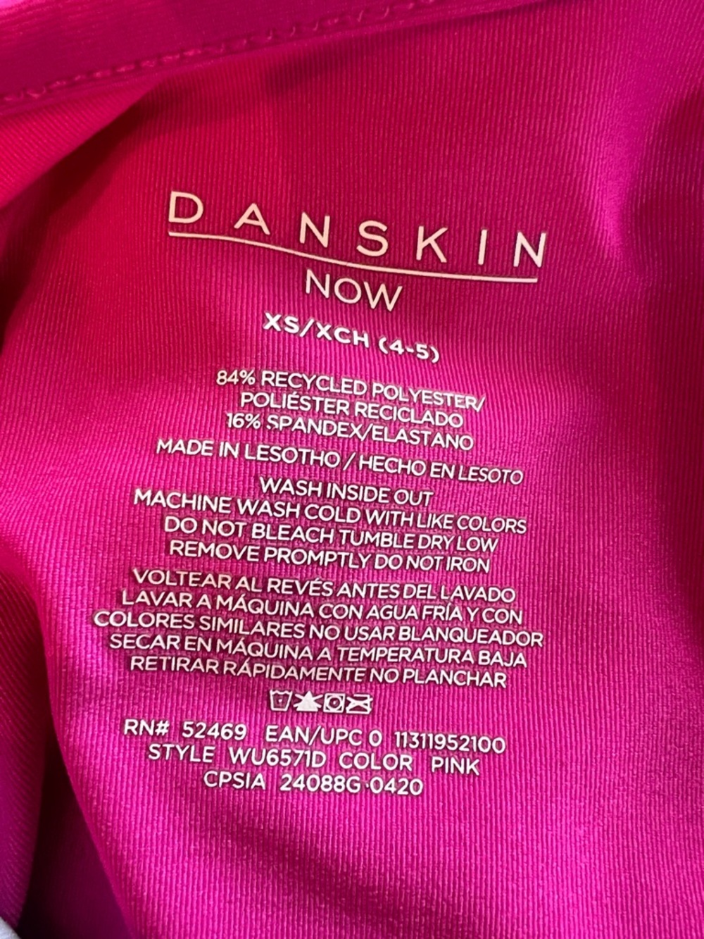 Danskin Now Gymnastics Leotard Size 4/5 XS Pink Purple Black Stars Set of 3 - Picture 5 of 6